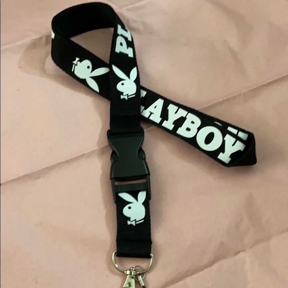 Playboy Black Lanyard